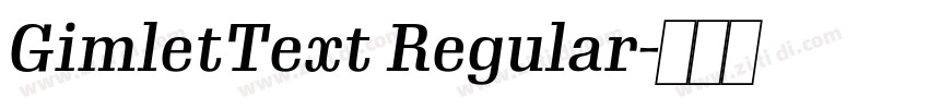 GimletText Regular字体转换